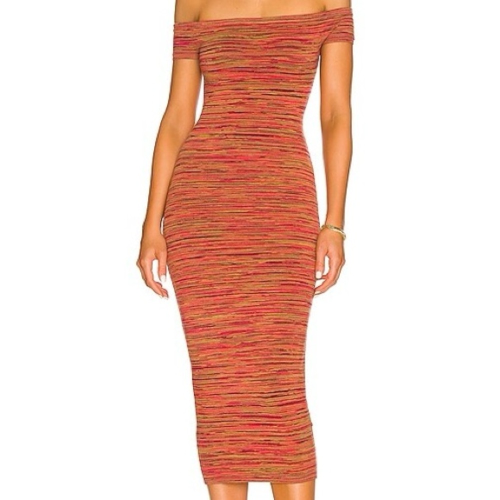 House of Harlow 1960 x Revolve Rowena Off Shoulder Spacedye Midi